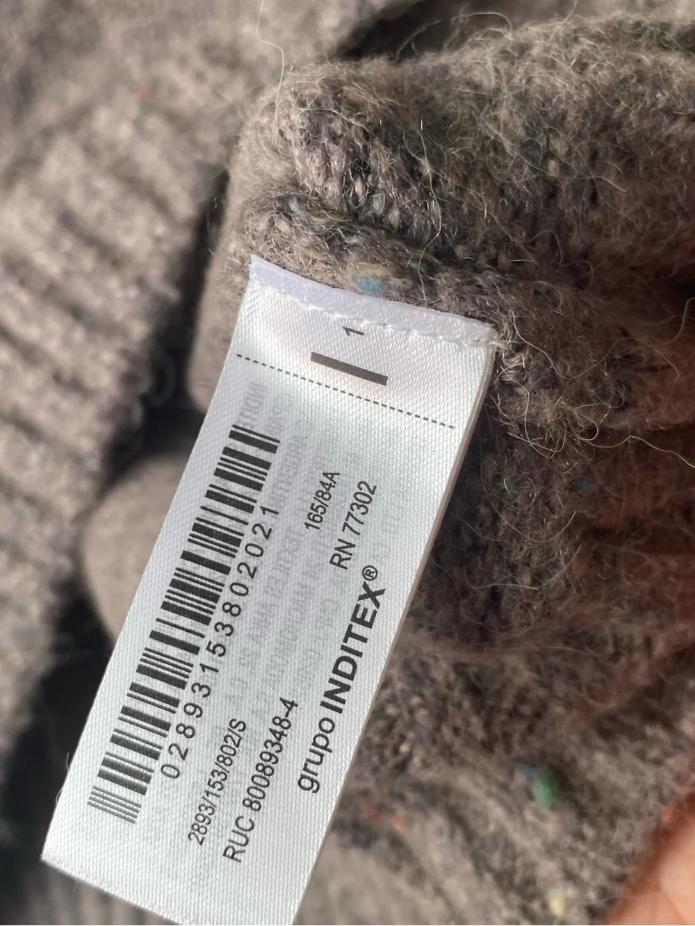 NWT• Zara Grey Flecked Wool Blend Short Sleeve Sweater Small Dark Academia